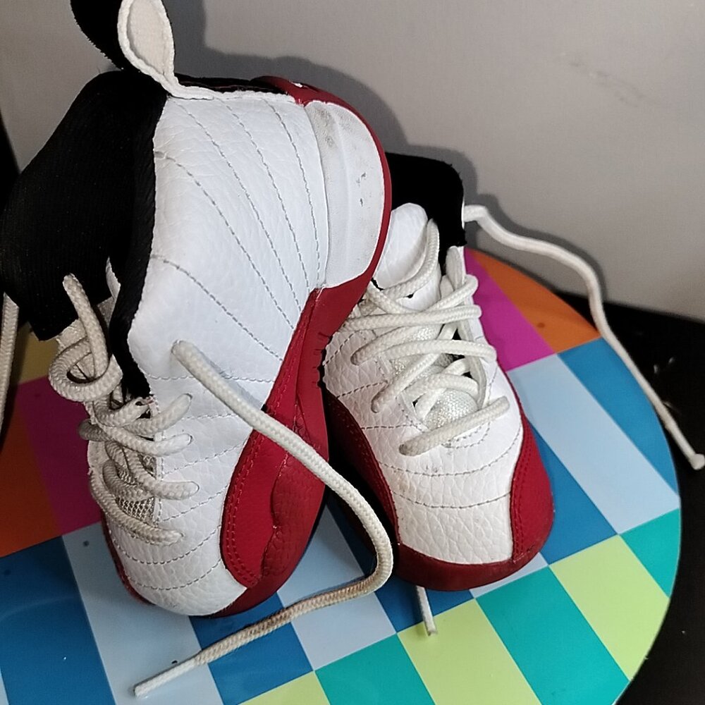 Red and White Toddler Jordan 12
